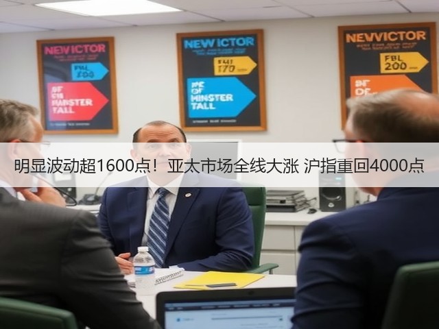 明显波动超1600点!亚太市场全线大涨 沪指重回4000点(图2) 明显波动超1600点!亚太市场全线大涨 沪指重回4000点(图2)