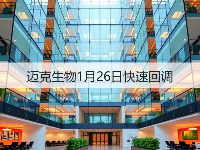 迈克生物1月26日快速回调(图1) 迈克生物1月26日快速回调(图1)