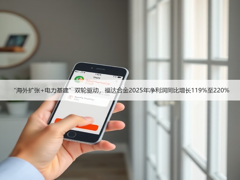 “海外扩张+电力基建”双轮驱动，福达合金2025年净利润同比增长119%至220%