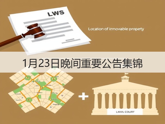 1月23日晚间重要公告集锦(图2) 1月23日晚间重要公告集锦(图2)