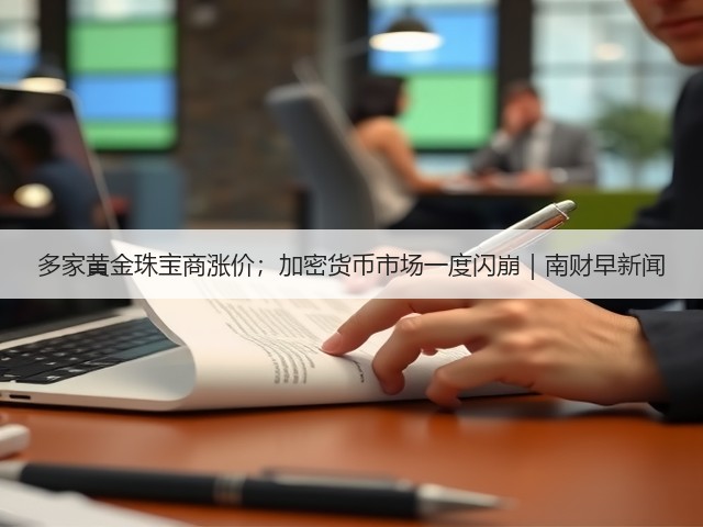 多家黄金珠宝商涨价;加密货币市场一度闪崩|南财早新闻(图3) 多家黄金珠宝商涨价;加密货币市场一度闪崩|南财早新闻(图3)