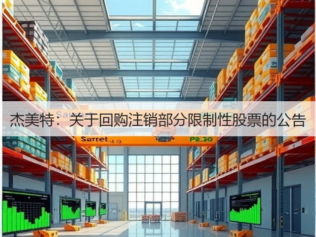 杰美特:关于回购注销部分限制性股票的公告(图1) 杰美特:关于回购注销部分限制性股票的公告(图1)
