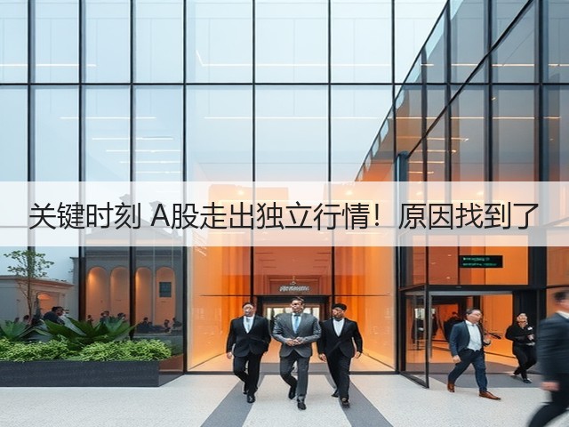 关键时刻 A股走出独立行情!原因找到了(图2) 关键时刻 A股走出独立行情!原因找到了(图2)