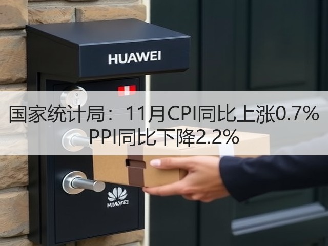 国家统计局：11月CPI同比上涨0.7% PPI同比下降2.2%(图1)