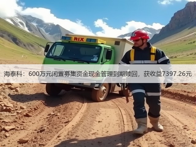 海泰科:600万元闲置募集资金现金管理到期赎回,获收益7397.26元(图2) 海泰科:600万元闲置募集资金现金管理到期赎回,获收益7397.26元(图2)