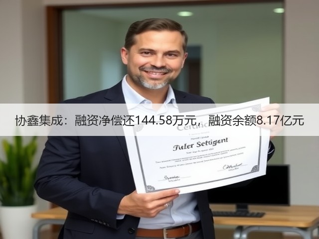 协鑫集成：融资净偿还144.58万元，融资余额8.17亿元(图2)