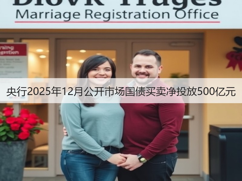 央行2025年12月公开市场国债买卖净投放500亿元