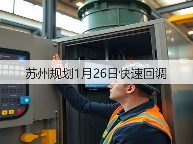 苏州规划1月26日快速回调(图3)