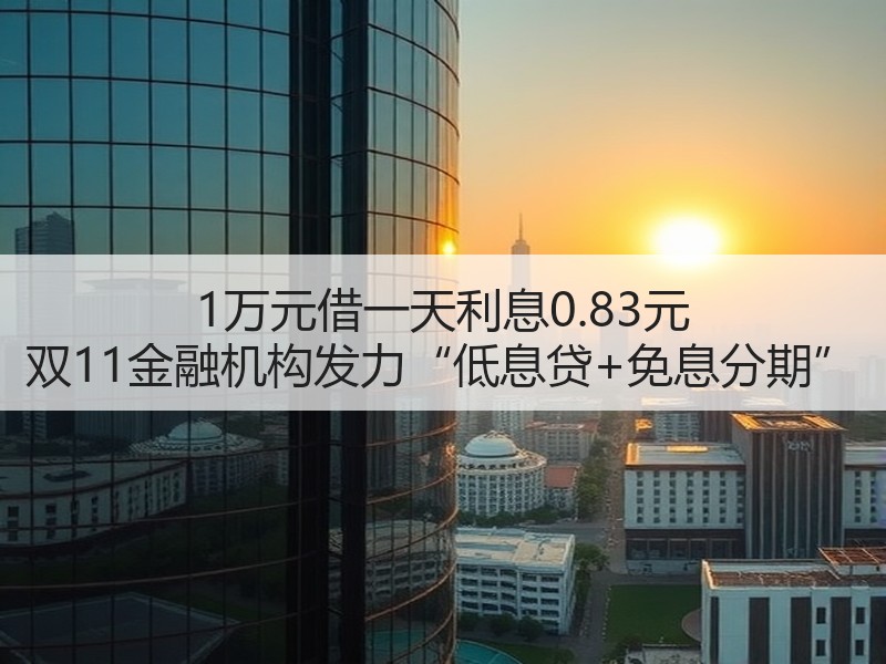 1万元借一天利息0.83元 双11金融机构发力“低息贷+免息分期”