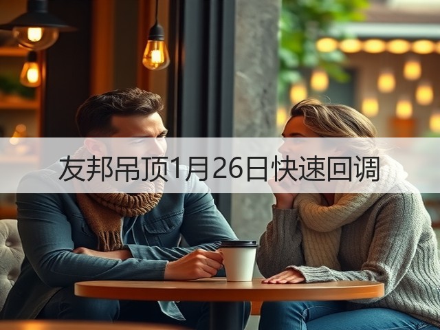 友邦吊顶1月26日快速回调(图2) 友邦吊顶1月26日快速回调(图2)