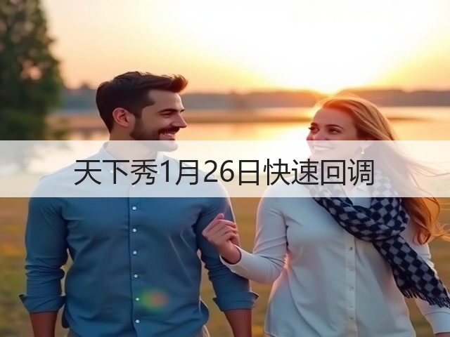 天下秀1月26日快速回调(图2) 天下秀1月26日快速回调(图2)