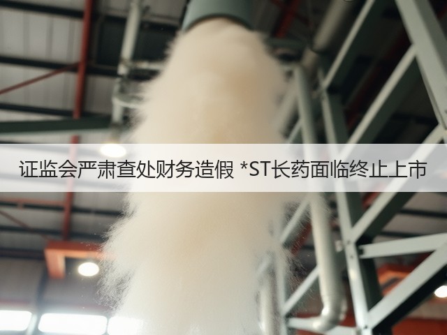 证监会严肃查处财务造假 *ST长药面临终止上市(图3) 证监会严肃查处财务造假 *ST长药面临终止上市(图3)