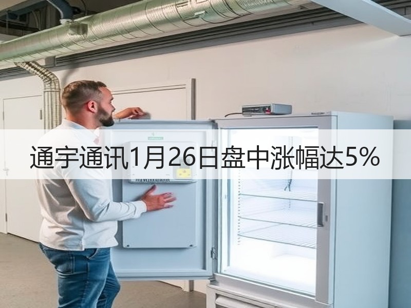 通宇通讯1月26日盘中涨幅达5%