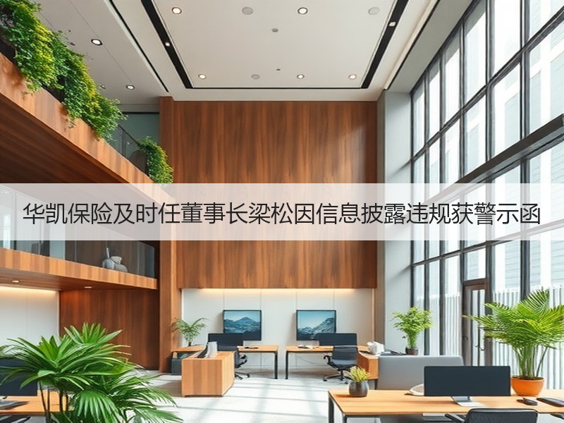 华凯保险及时任董事长梁松因信息披露违规获警示函