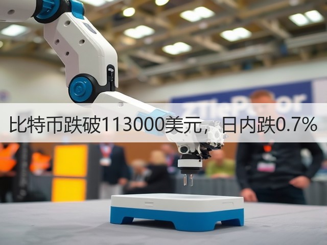 比特币跌破113000美元，日内跌0.7%(图1)