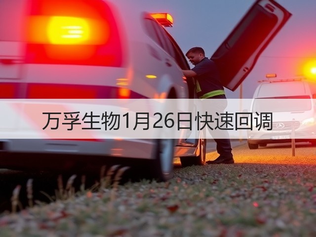 万孚生物1月26日快速回调(图3) 万孚生物1月26日快速回调(图3)