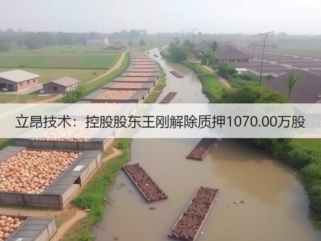 立昂技术：控股股东王刚解除质押1070.00万股(图1)