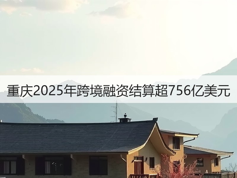 重庆2025年跨境融资结算超756亿美元