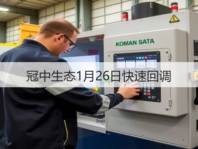 冠中生态1月26日快速回调(图1) 冠中生态1月26日快速回调(图1)