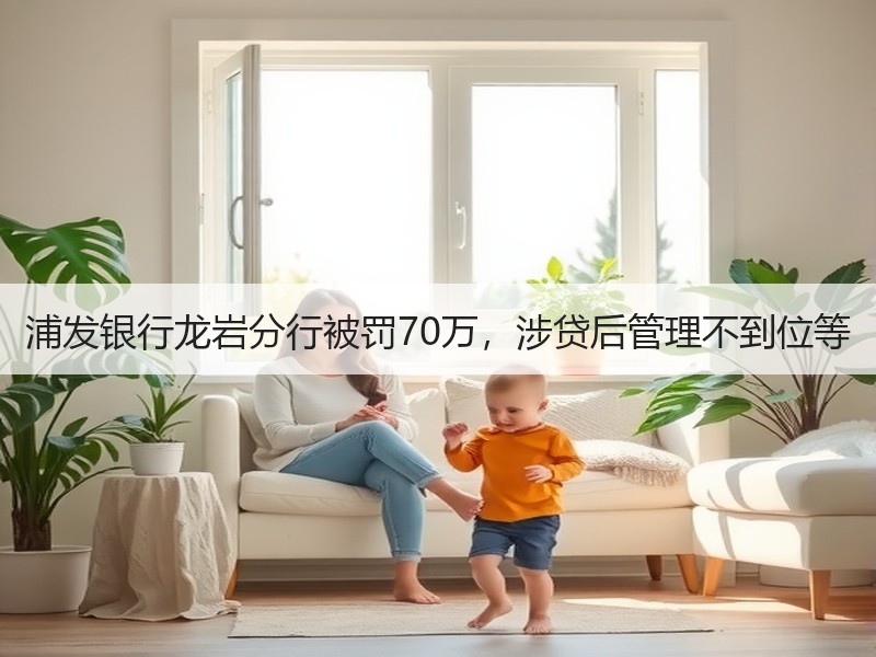 浦发银行龙岩分行被罚70万，涉贷后管理不到位等