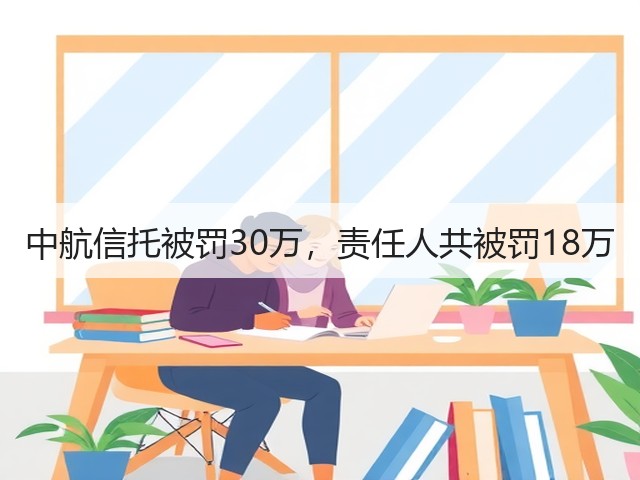 中航信托被罚30万,责任人共被罚18万(图3) 中航信托被罚30万,责任人共被罚18万(图3)