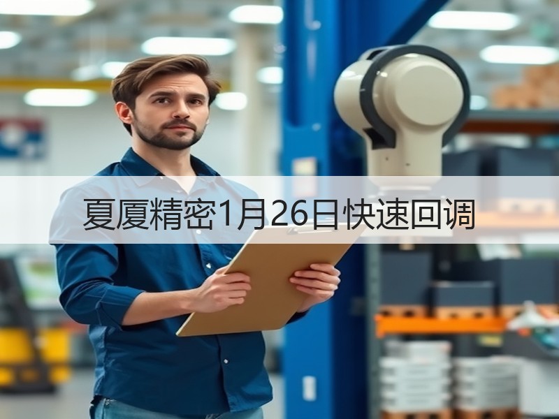 夏厦精密1月26日快速回调