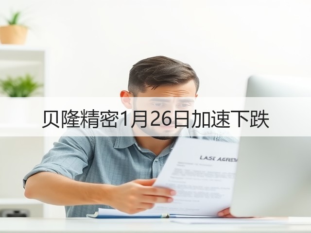 贝隆精密1月26日加速下跌(图1) 贝隆精密1月26日加速下跌(图1)