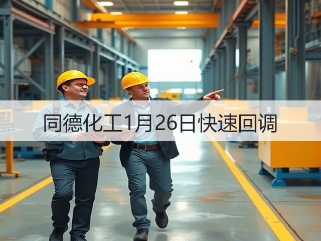 同德化工1月26日快速回调(图2) 同德化工1月26日快速回调(图2)