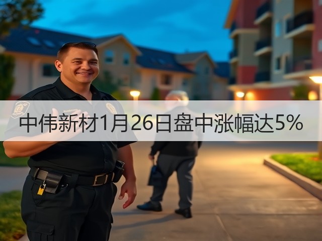 中伟新材1月26日盘中涨幅达5%(图3)