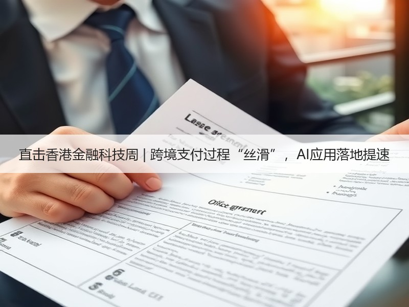 直击香港金融科技周 | 跨境支付过程“丝滑”，AI应用落地提速