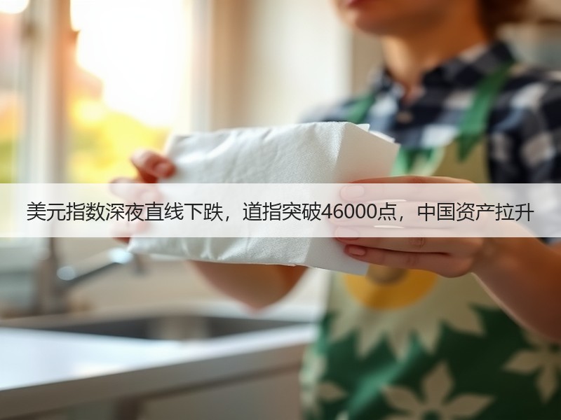美元指数深夜直线下跌，道指突破46000点，中国资产拉升