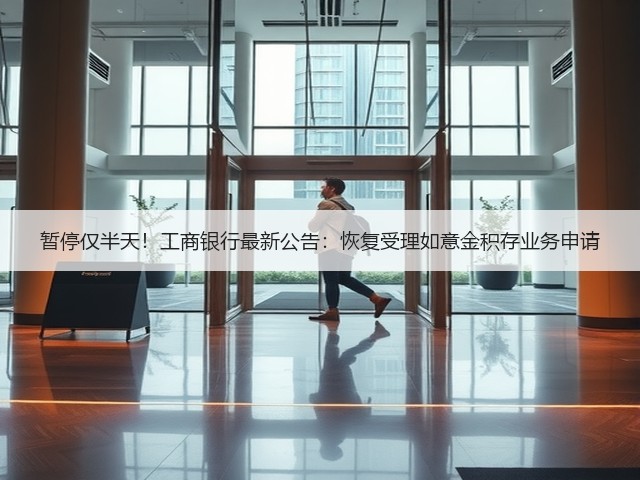 暂停仅半天!工商银行最新公告:恢复受理如意金积存业务申请(图2) 暂停仅半天!工商银行最新公告:恢复受理如意金积存业务申请(图2)