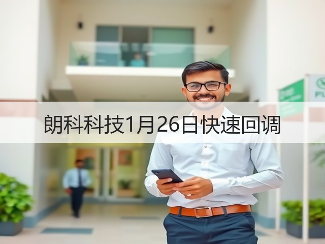 朗科科技1月26日快速回调(图3) 朗科科技1月26日快速回调(图3)