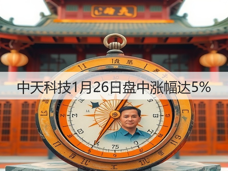 中天科技1月26日盘中涨幅达5%