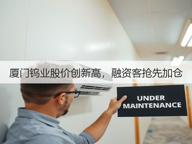 厦门钨业股价创新高,融资客抢先加仓(图1) 厦门钨业股价创新高,融资客抢先加仓(图1)