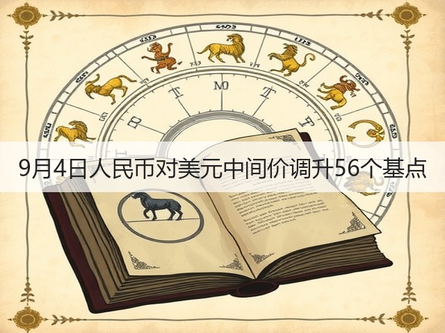 9月4日人民币对美元中间价调升56个基点(图1)