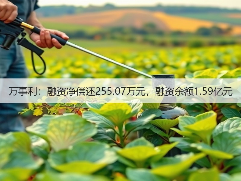万事利：融资净偿还255.07万元，融资余额1.59亿元
