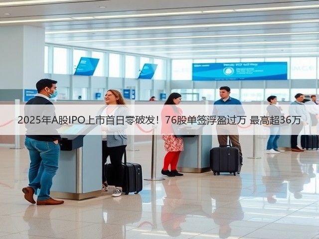 2025年A股IPO上市首日零破发！76股单签浮盈过万 最高超36万(图1)