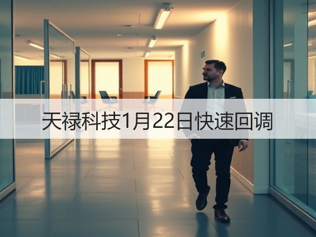 天禄科技1月22日快速回调(图1)
