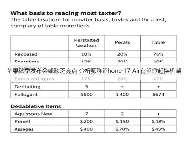苹果秋季发布会或缺乏亮点 分析师称iPhone 17 Air有望掀起换机潮(图2) 苹果秋季发布会或缺乏亮点 分析师称iPhone 17 Air有望掀起换机潮(图2)