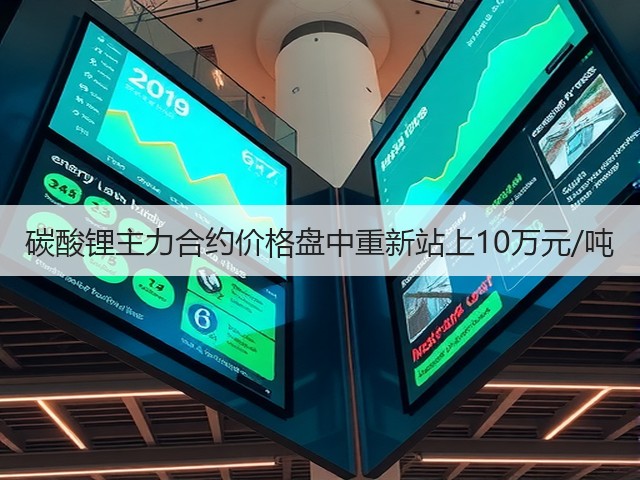 碳酸锂主力合约价格盘中重新站上10万元/吨(图2) 碳酸锂主力合约价格盘中重新站上10万元/吨(图2)