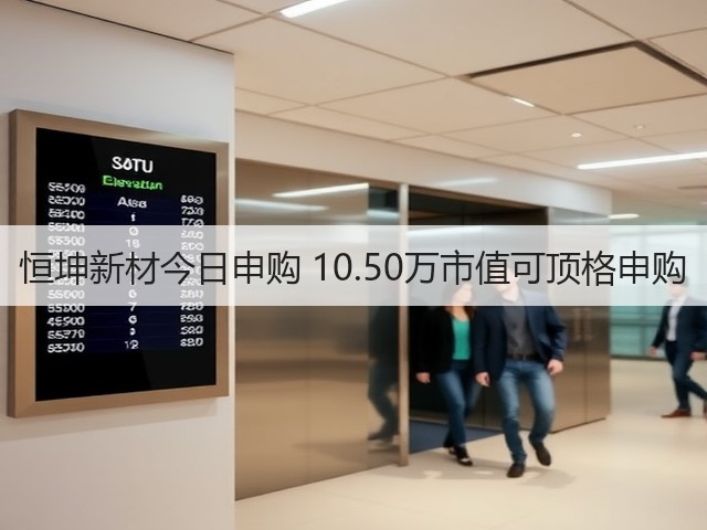 恒坤新材今日申购 10.50万市值可顶格申购(图1) 恒坤新材今日申购 10.50万市值可顶格申购(图1)