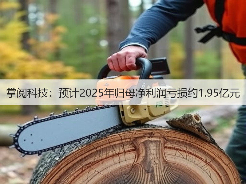掌阅科技：预计2025年归母净利润亏损约1.95亿元