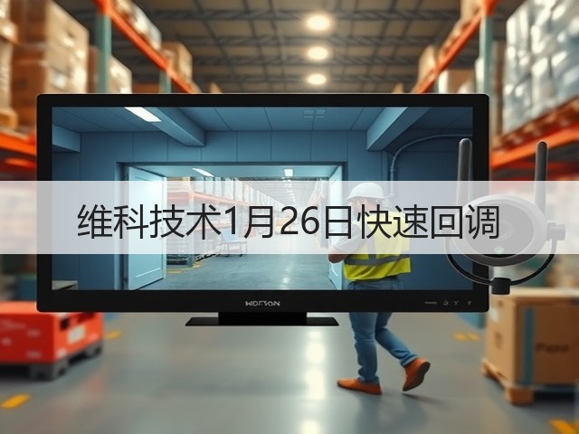 维科技术1月26日快速回调(图3)