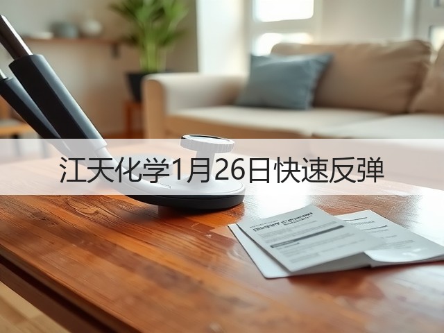 江天化学1月26日快速反弹(图1) 江天化学1月26日快速反弹(图1)