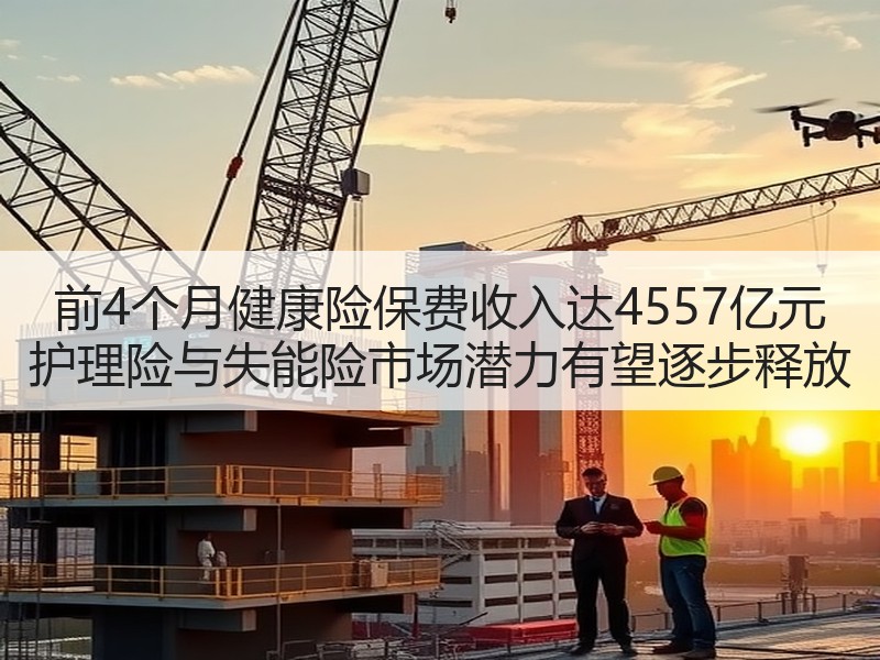 前4个月健康险保费收入达4557亿元 护理险与失能险市场潜力有望逐步释放