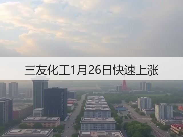 三友化工1月26日快速上涨(图1) 三友化工1月26日快速上涨(图1)