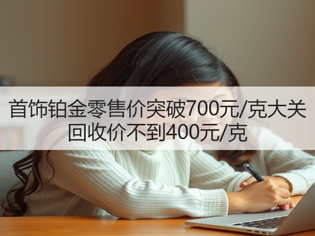 首饰铂金零售价突破700元/克大关 回收价不到400元/克(图3)