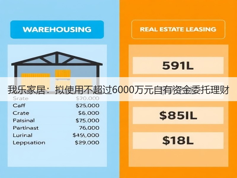 我乐家居：拟使用不超过6000万元自有资金委托理财