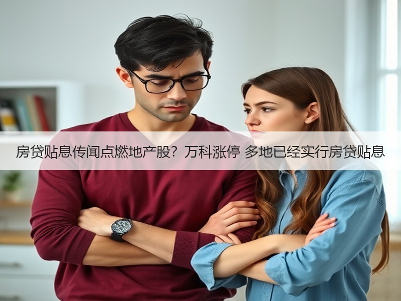 房贷贴息传闻点燃地产股？万科涨停 多地已经实行房贷贴息